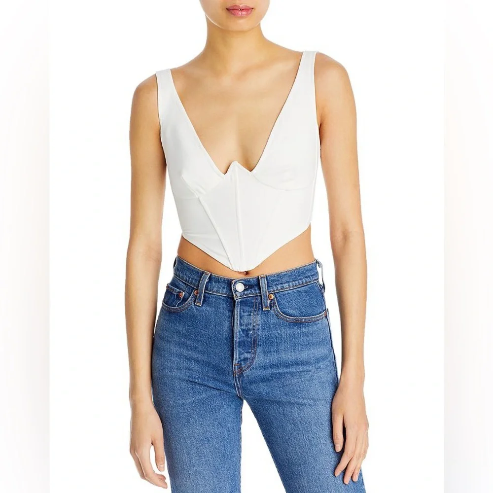 Revolve BARDOT Bronte Corset Top sz 2 / XS off white - Picture 7 of 13